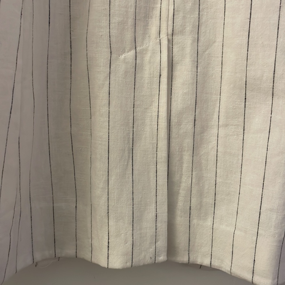Adrienne Vittadini ~ NWOT Navy and White Striped Linen Blazer - Picture 8 of 8